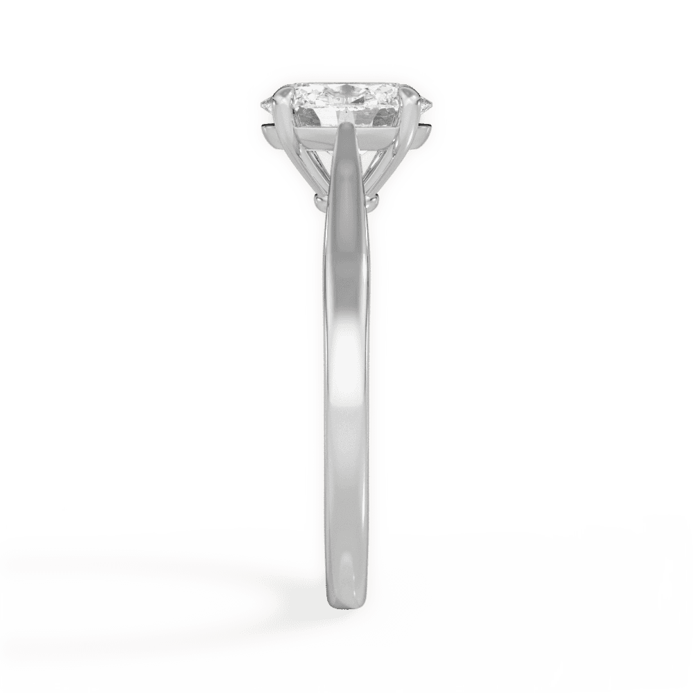 Angie Oval Cut Lab Grown Diamond 14Kt White Gold Engagement Ring - View 4