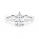Angie Pear Cut Lab Grown Diamond 14Kt White Gold Engagement Ring