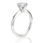 Andrea Round Cut Lab Grown Diamond 18Kt White Gold Engagement Ring - View 3