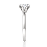 Andrea Round Cut Lab Grown Diamond 18Kt White Gold Engagement Ring - View 4
