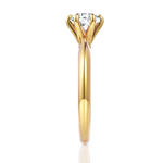 Andrea Round Cut Lab Grown Diamond 18Kt Yellow Gold Engagement Ring - View 4
