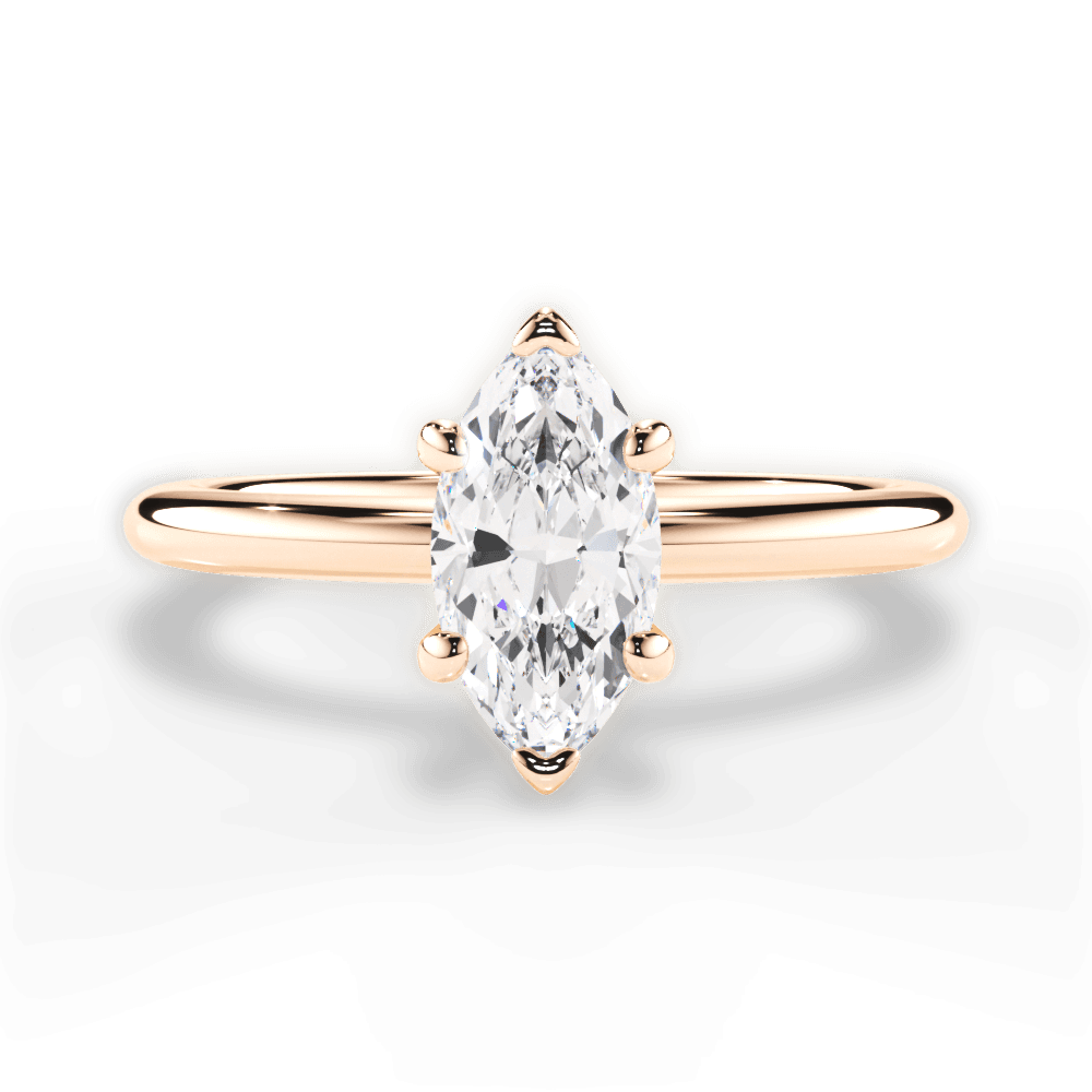 Allison Marquise Cut Lab Grown Diamond 18Kt Rose Gold Engagement Ring