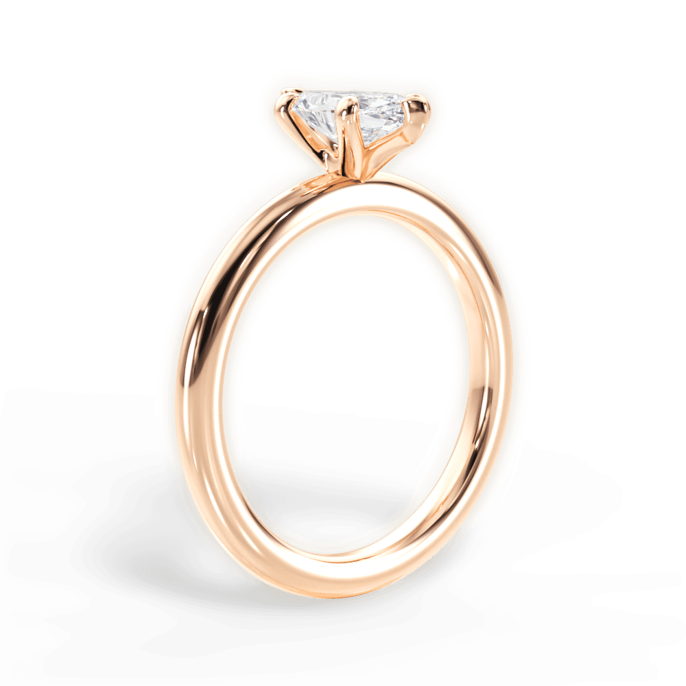 Allison Marquise Cut Lab Grown Diamond 18Kt Rose Gold Engagement Ring - View 2