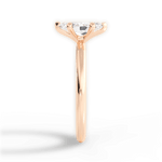 Allison Marquise Cut Lab Grown Diamond 18Kt Rose Gold Engagement Ring - View 3
