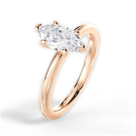 Allison Marquise Cut Lab Grown Diamond 18Kt Rose Gold Engagement Ring - View 4