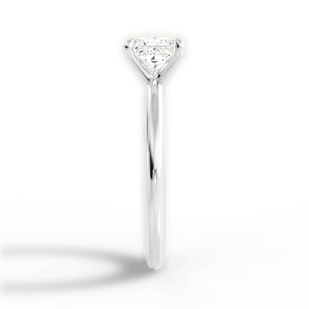 Allison Princess Cut Lab Grown Diamond 18Kt White Gold Engagement Ring - View 2