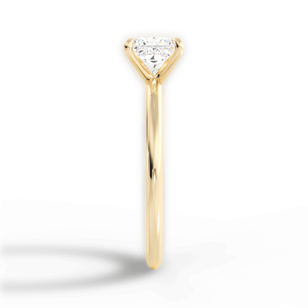 Allison Princess Cut Lab Grown Diamond 18Kt Yellow Gold Engagement Ring - View 2