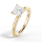 Allison Princess Cut Lab Grown Diamond 18Kt Yellow Gold Engagement Ring - View 3