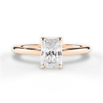 Allison Radiant Cut Lab Grown Diamond 18Kt Rose Gold Engagement Ring