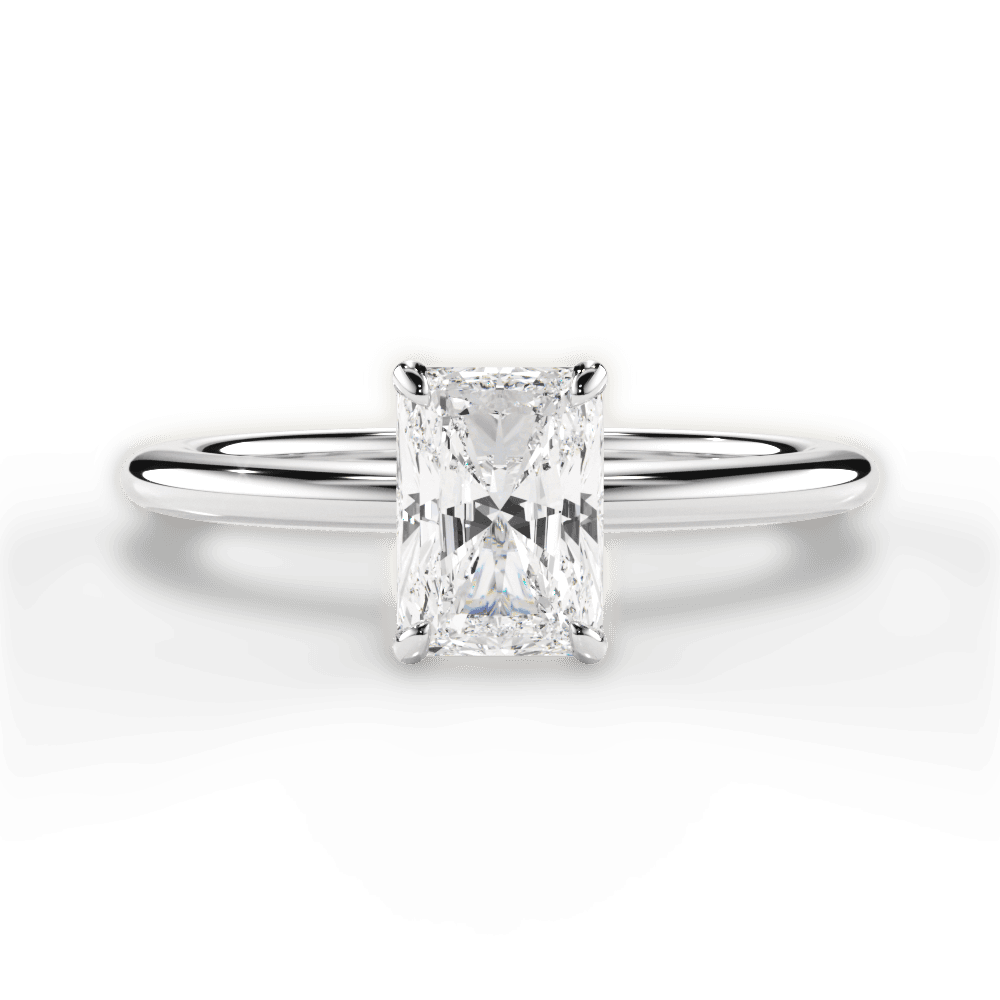 Allison Radiant Cut Lab Grown Diamond Platinum Engagement Ring