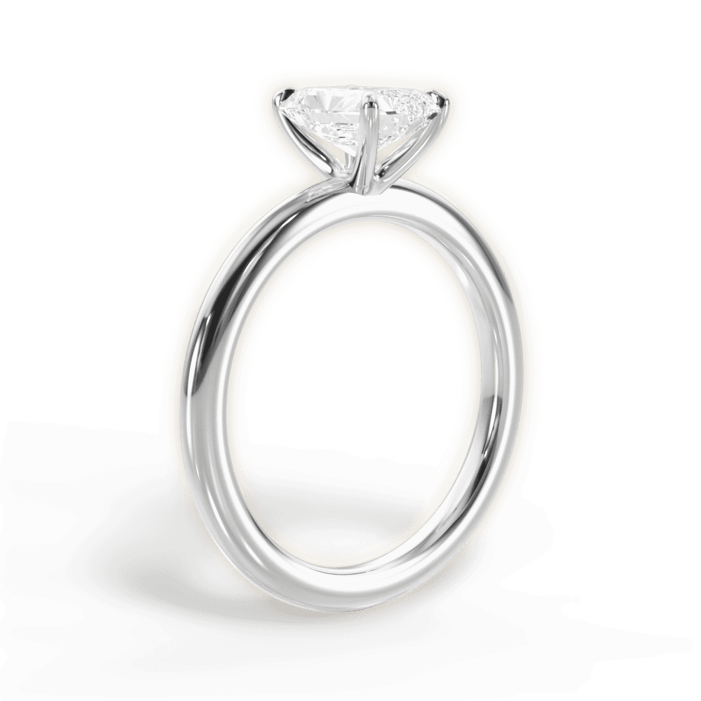 Allison Radiant Cut Lab Grown Diamond 14Kt White Gold Engagement Ring - View 3