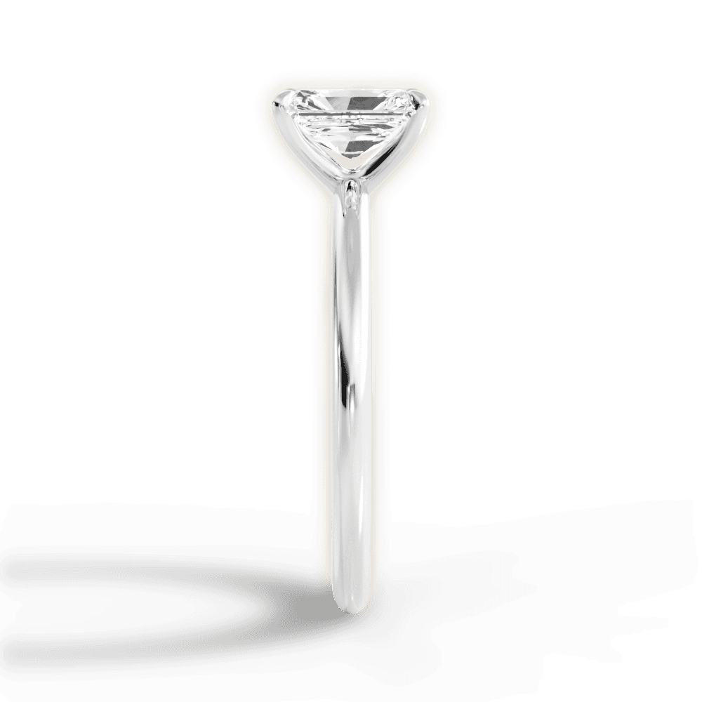 Allison Radiant Cut Lab Grown Diamond 18Kt White Gold Engagement Ring - View 4