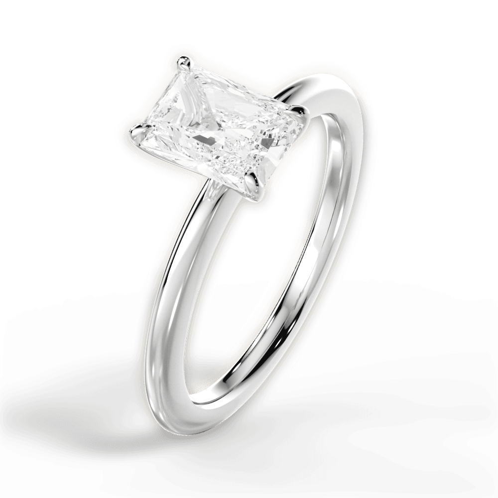 Allison Radiant Cut Lab Grown Diamond 14Kt White Gold Engagement Ring - View 2