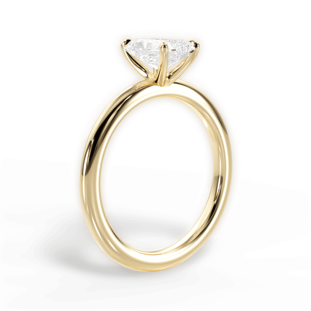 Allison Radiant Cut Lab Grown Diamond 18Kt Yellow Gold Engagement Ring - View 3