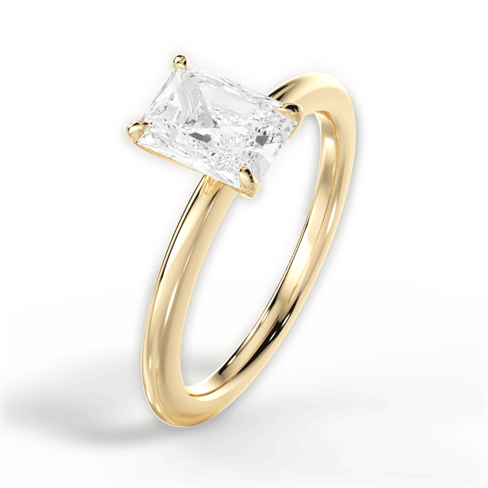 Allison Radiant Cut Lab Grown Diamond 18Kt Yellow Gold Engagement Ring - View 4