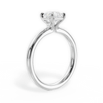 Angela Asscher Cut Lab Grown Diamond 18Kt White Gold Engagement Ring - View 4