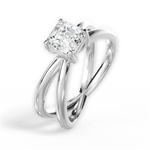 Ada Asscher Cut Lab Grown Diamond Platinum Engagement Ring - View 2