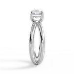 Ada Asscher Cut Lab Grown Diamond Platinum Engagement Ring - View 4