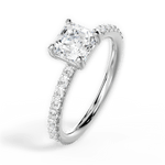 Elsie Asscher Cut Lab Grown Diamond Platinum Engagement Ring - View 4