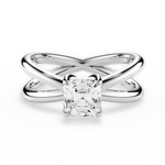 Ada Asscher Cut Lab Grown Diamond 14Kt White Gold Engagement Ring