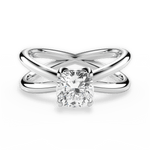 Ada Cushion Cut Lab Grown Diamond Platinum Engagement Ring