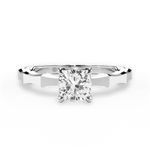 Aaliyah Cushion Cut Lab Grown Diamond 18Kt White Gold Engagement Ring