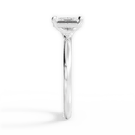 Angela Emerald Cut Lab Grown Diamond 18Kt White Gold Engagement Ring - View 2