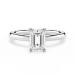 Angela Emerald Cut Lab Grown Diamond 14Kt White Gold Engagement Ring