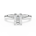 Abigail Emerald Cut Lab Grown Diamond 14Kt White Gold Engagement Ring