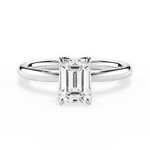 Abigail Emerald Cut Lab Grown Diamond 18Kt White Gold Engagement Ring