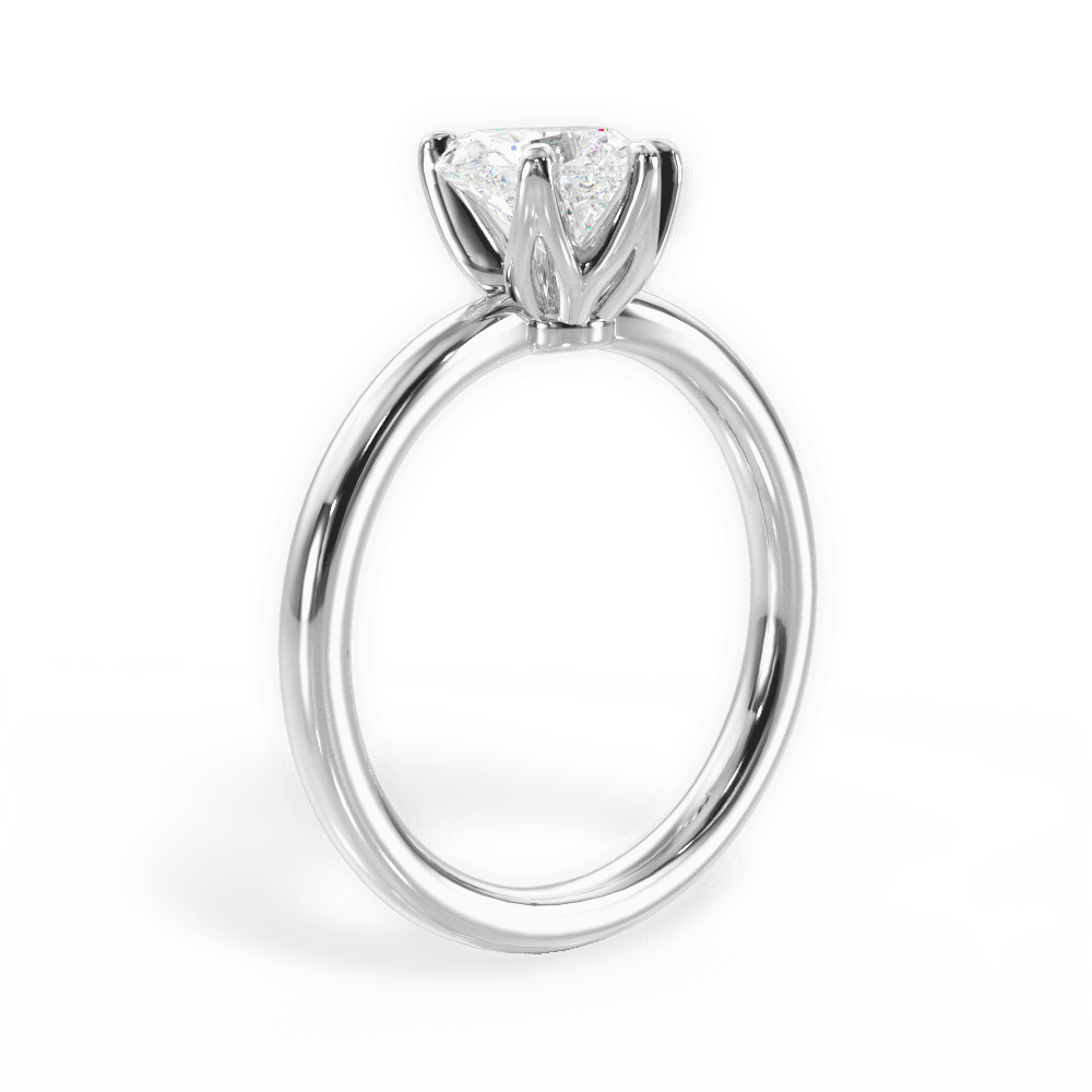 Abigail Heart Cut Lab Grown Diamond 14Kt White Gold Engagement Ring - View 4