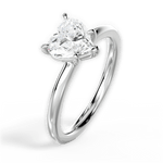 Angela Heart Cut Lab Grown Diamond 18Kt White Gold Engagement Ring - View 2