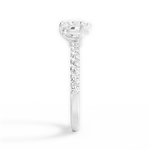 Elsie Heart Cut Lab Grown Diamond 18Kt White Gold Engagement Ring - View 3