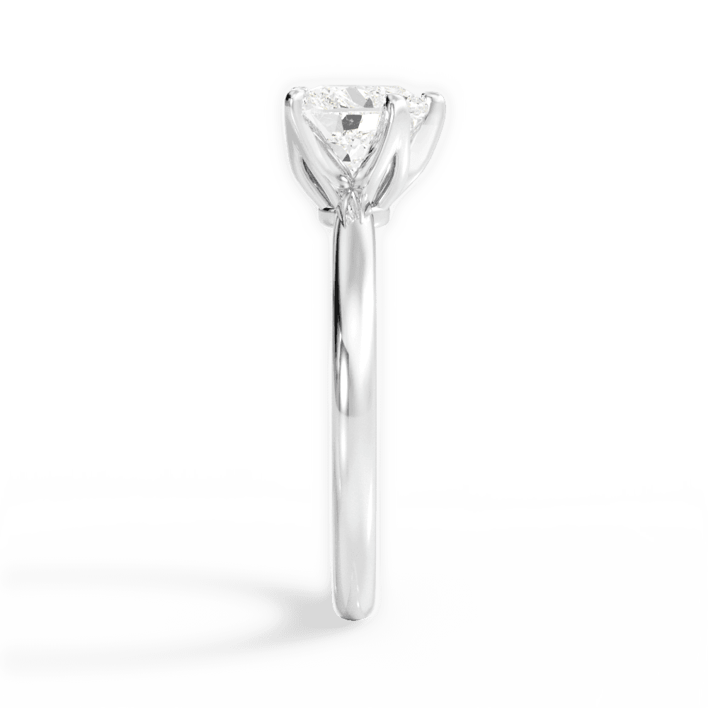 Abigail Heart Cut Lab Grown Diamond Platinum Engagement Ring - View 3