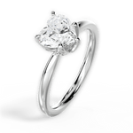 Abigail Heart Cut Lab Grown Diamond 14Kt White Gold Engagement Ring - View 2