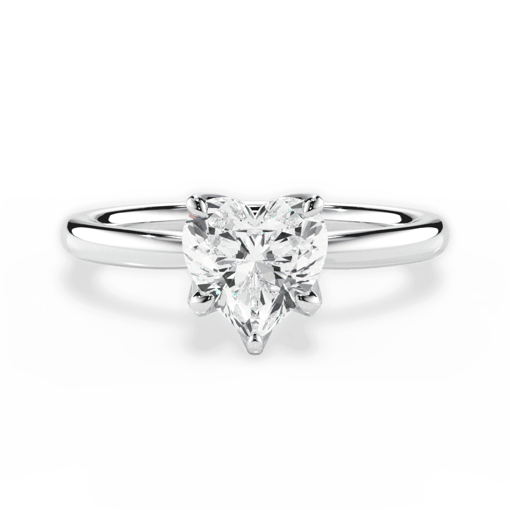 Abigail Heart Cut Lab Grown Diamond Platinum Engagement Ring