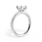 Elsie Marquise Cut Lab Grown Diamond Platinum Engagement Ring - View 2