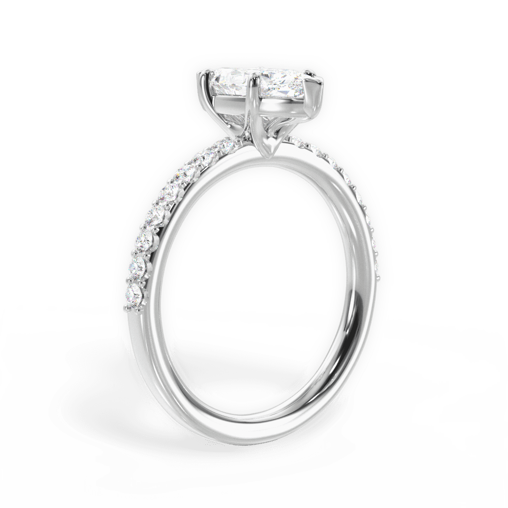 Elsie Marquise Cut Lab Grown Diamond Platinum Engagement Ring - View 2