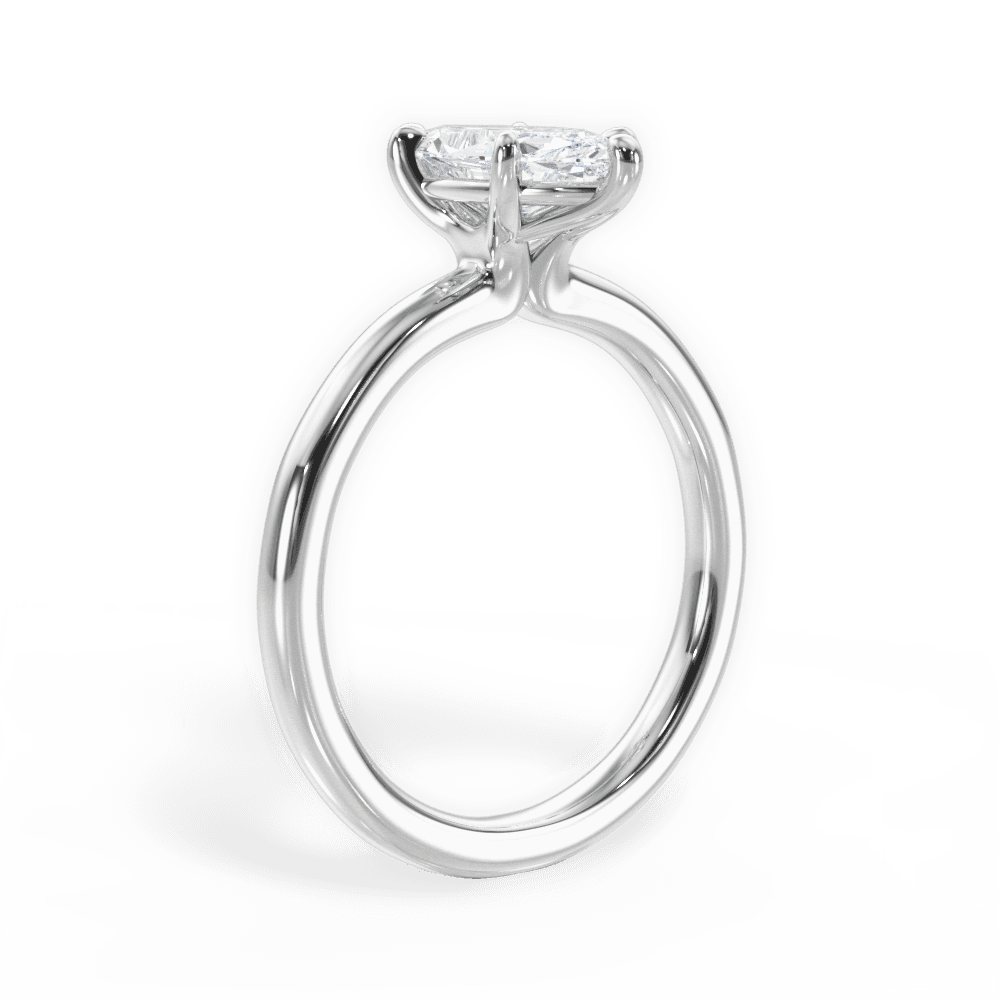 Angela Marquise Cut Lab Grown Diamond Platinum Engagement Ring - View 4