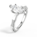 Aaliyah Marquise Cut Lab Grown Diamond Platinum Engagement Ring - View 4
