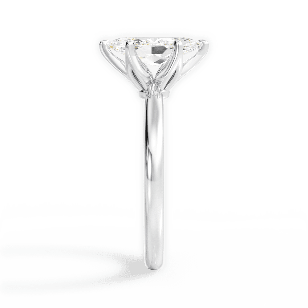 Abigail Marquise Cut Lab Grown Diamond Platinum Engagement Ring - View 2