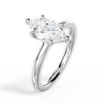 Angela Marquise Cut Lab Grown Diamond 18Kt White Gold Engagement Ring - View 2