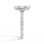 Elsie Marquise Cut Lab Grown Diamond Platinum Engagement Ring - View 3