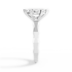Aaliyah Marquise Cut Lab Grown Diamond 14Kt White Gold Engagement Ring - View 2