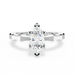 Aaliyah Marquise Cut Lab Grown Diamond Platinum Engagement Ring