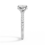 Elsie Oval Cut Lab Grown Diamond 18Kt White Gold Engagement Ring - View 2