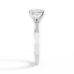 Aaliyah Oval Cut Lab Grown Diamond 14Kt White Gold Engagement Ring - View 4