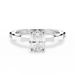 Aaliyah Oval Cut Lab Grown Diamond Platinum Engagement Ring