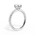 Elsie Pear Cut Lab Grown Diamond 18Kt White Gold Engagement Ring - View 2