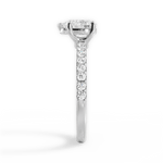 Elsie Pear Cut Lab Grown Diamond 18Kt White Gold Engagement Ring - View 3